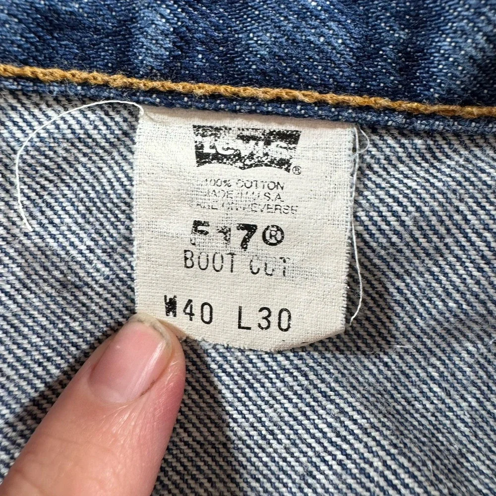 Vintage Levi's 517 Jeans Men's 40x30 (Fits 38x30) Blue Boot‎ Cut 90s Made In USA